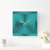 Horloge métallique Turquoise foncée (Maison)