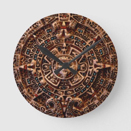 Horloge mexicaine aztèque d'histoire de calendrier (Recto)