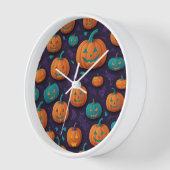 Horloge Midnight Pumpkin Wall Clock (Angle)