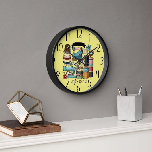 Horloge mignon ajouter du texte Salle de couture du bureau (Bureau)