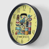 Horloge mignon ajouter du texte Salle de couture du bureau (Angle)