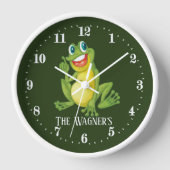 Horloge mignon ajouter nom grenouille amoureux (Recto)
