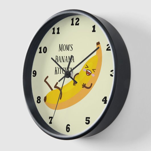 Horloge Mignonne ajouter nom banane cuisine (Angle)