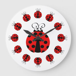 Horloge mignonne de coccinelle