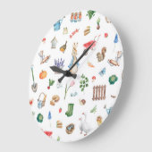 Horloge mignonne du lapin de Pâques du printemps (Angle)