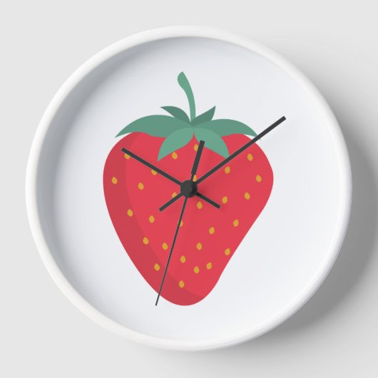 Horloge mignonne du mur de fraise (Recto)