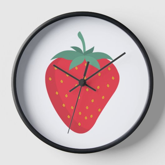 Horloge mignonne du mur de fraise (Recto)