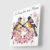 Horloge mignonne du mur d'oiseaux (Angle)