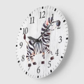 Horloge mignonne du mur Zebra (Angle)