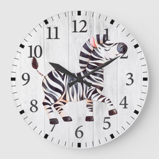 Horloge mignonne du mur Zebra (Recto)