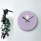 Horloge mignonne mauve Unicorne