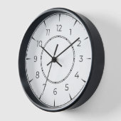 Horloge minimaliste en noir et blanc ⏳ moderne (Angle)
