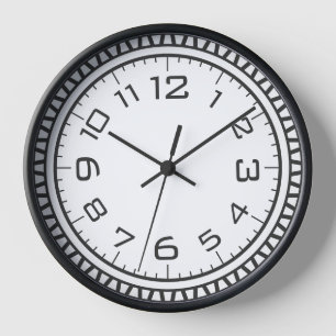 Horloge minimaliste moderne en noir et blanc ⏳