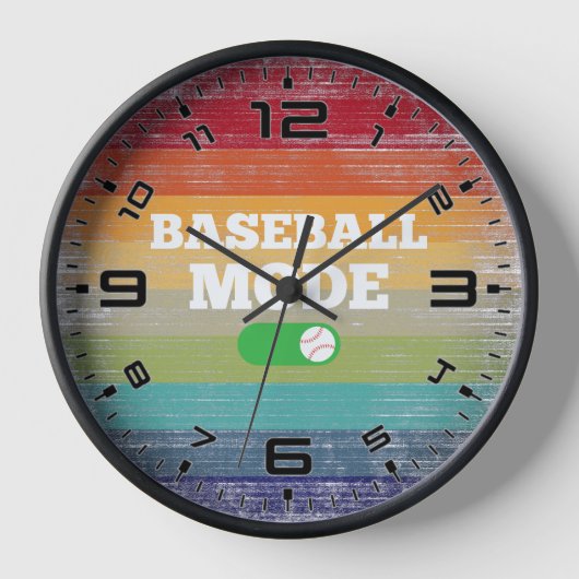 Horloge Mode Baseball Retro Sunset (Recto)