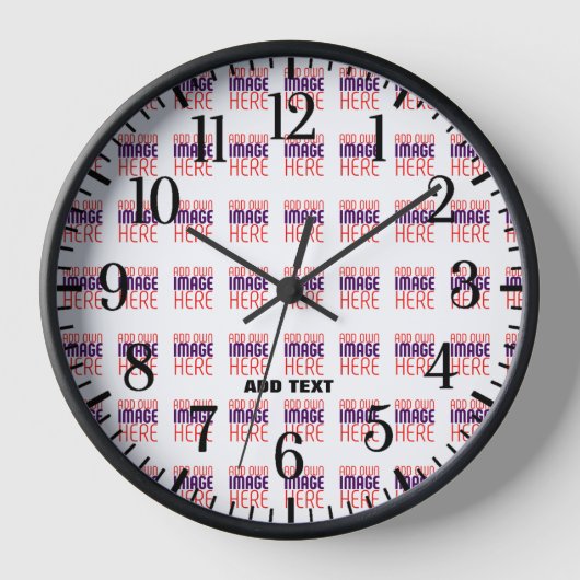 HORLOGE MODELE DE TEXTE D'IMAGE BLANC SIMPLE ÉDITABLE MODE (Recto)