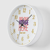 HORLOGE MODELE DE TEXTE D'IMAGE BLANC SIMPLE ÉDITABLE MODE (Angle)