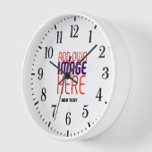 HORLOGE MODELE DE TEXTE D'IMAGE BLANC SIMPLE ÉDITABLE MODE (Angle)