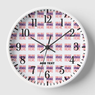 HORLOGE MODELE DE TEXTE D'IMAGE BLANC SIMPLE ÉDITABLE MODE