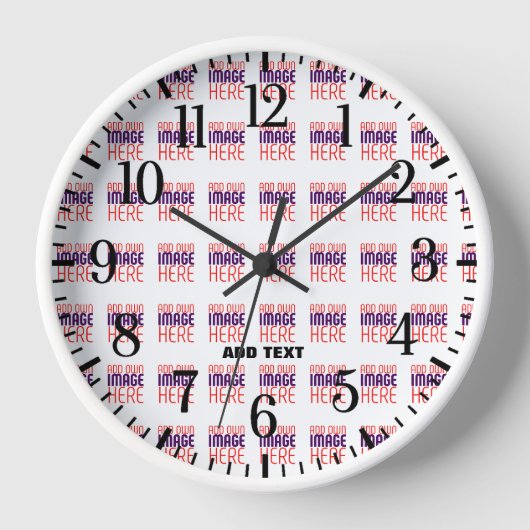 HORLOGE MODELE DE TEXTE D'IMAGE BLANC SIMPLE ÉDITABLE MODE (Recto)