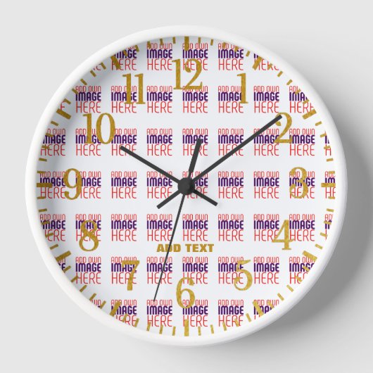 HORLOGE MODELE DE TEXTE D'IMAGE BLANCHE SIMPLE ÉDITABLE MO (Recto)