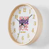 HORLOGE MODÈLE DE TEXTE D'IMAGE BLANCHE SIMPLE MODERNE (Angle)