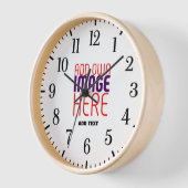 HORLOGE MODÈLE DE TEXTE D'IMAGE BLANCHE SIMPLE MODERNE (Angle)