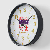 HORLOGE MODÈLE DE TEXTE D'IMAGE BLANCHE SIMPLE MODERNE (Angle)