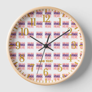 HORLOGE MODÈLE DE TEXTE D'IMAGE BLANCHE SIMPLE MODERNE