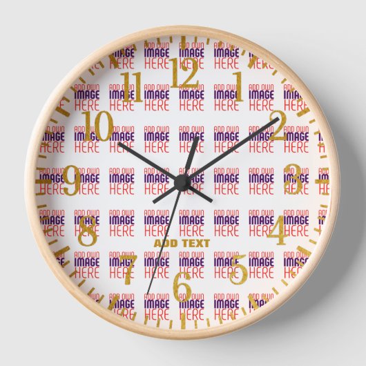 HORLOGE MODÈLE DE TEXTE D'IMAGE BLANCHE SIMPLE MODERNE (Recto)