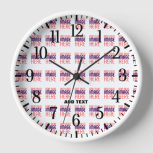 HORLOGE MODÈLE DE TEXTE D'IMAGE BLANCHE SIMPLE MODERNE