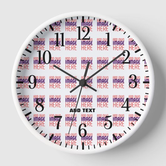 HORLOGE MODÈLE DE TEXTE D'IMAGE BLANCHE SIMPLE MODERNE (Recto)