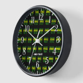 HORLOGE MODÈLE DE TEXTE D'IMAGE NOIRE SIMPLE ET MODERNE (Angle)