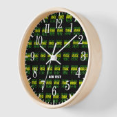HORLOGE MODÈLE DE TEXTE D'IMAGE NOIRE SIMPLE ET MODERNE (Angle)