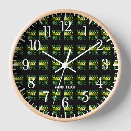 HORLOGE MODÈLE DE TEXTE D'IMAGE NOIRE SIMPLE ET MODERNE (Recto)