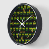 HORLOGE MODÈLE DE TEXTE D'IMAGE NOIRE SIMPLE ET MODERNE (Angle)
