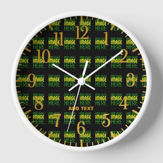 HORLOGE MODÈLE DE TEXTE D'IMAGE NOIRE SIMPLE ET MODERNE (Recto)