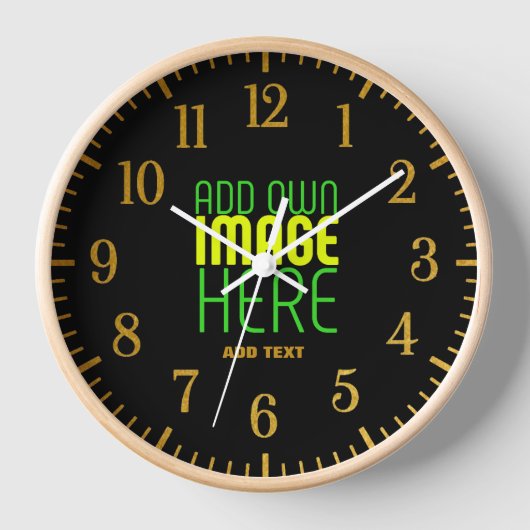 HORLOGE MODÈLE DE TEXTE D'IMAGE NOIRE SIMPLE ET MODERNE (Recto)