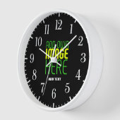HORLOGE MODÈLE DE TEXTE D'IMAGE NOIRE SIMPLE ET MODERNE (Angle)