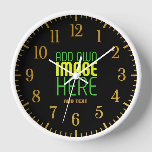 HORLOGE MODELE DE TEXTE D'IMAGE NOIRE SIMPLE ET MODIFIABLE (Recto)
