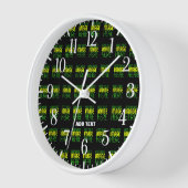 HORLOGE MODELE DE TEXTE D'IMAGE NOIRE SIMPLE ET MODIFIABLE (Angle)
