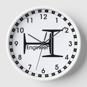 Horloge Modèle d'ingénieur en poutres d'acier