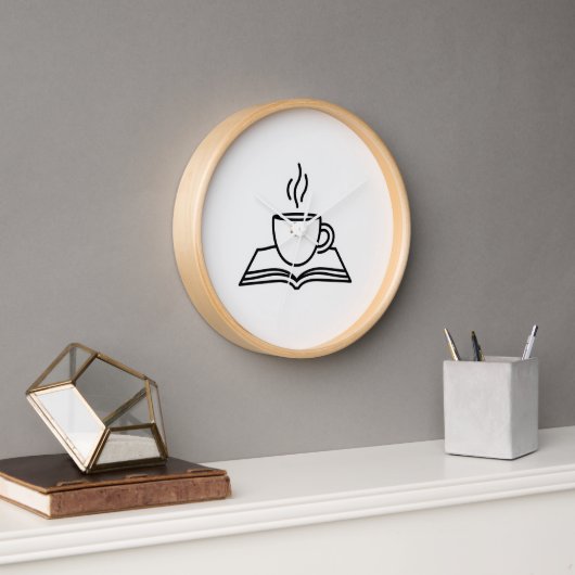 Horloge Modern Reader's Coffee & Book Wall Clock (Bureau)