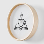 Horloge Modern Reader's Coffee & Book Wall Clock (Angle)