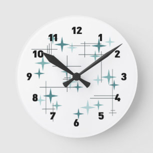 Horloge moderne 2 d'étoiles de la moitié du siècle