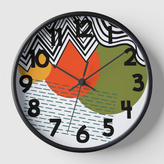 Horloge Moderne abstrait du milieu du siècle (Recto)