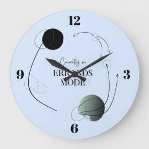 Horloge moderne bleu pastel minimaliste avec planè