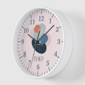 Horloge Moderne Cute Girly Boho Holding Flower Art (Angle)