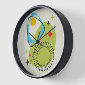 Horloge Moderne du milieu du siècle, Ère atomique 14 Vert, (Angle)