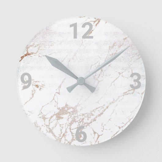 HORLOGE MODERNE DU MUR Marbre blanc (Recto)