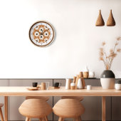 Horloge Moderne Florale Du Milieu Du Siècle